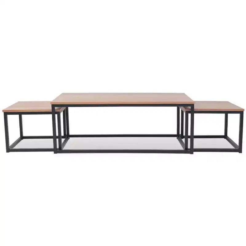 vidaXL Table basse 3 pièces Cendré