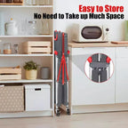 Chariot utilitaire pliable à 3 niveaux avec roues, desserte de rangement roulante portable, capacité de charge de 75 kg, organiseur sans assemblage pour bureau, maison, garage, entrepôt