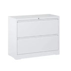 VIYET 35H Classeur latéral à 2 tiroirs avec serrure, armoire de classement en métal verrouillable pour bureau à domicile, convient aux formats légal/lettre/A4/F4 (blanc)