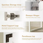 Meuble de rangement pour chaussures avec portes, étagère à chaussures de style rustique à 6 niveaux avec étagères réglables et rangement ouvert, organiseur de chaussures mince blanc