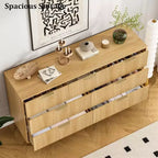 Commode à 7 tiroirs pour chambre à coucher, commode cannelée avec poignée, commode moderne en bois pour placard, organisateur de rangement pour chambre à coucher et salon
