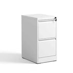 VIYET 28H Classeur vertical à 2 tiroirs en métal blanc avec serrure, armoire de classement en acier pour bureau à domicile, convient aux formats A4/Legal/Lettre