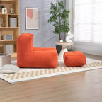 Ensemble fauteuil poire et ottoman TUYOHW, fauteuil de sol en mousse à mémoire de forme pour un confort optimal, fauteuil de salon paresseux pour salle de lecture, salon
