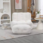 Ensemble fauteuil poire et ottoman TUYOHW, fauteuil de sol en mousse à mémoire de forme pour un confort optimal, fauteuil de salon paresseux pour salle de lecture, salon
