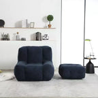 Ensemble fauteuil poire et ottoman TUYOHW, fauteuil de sol en mousse à mémoire de forme pour un confort optimal, fauteuil de salon paresseux pour salle de lecture, salon