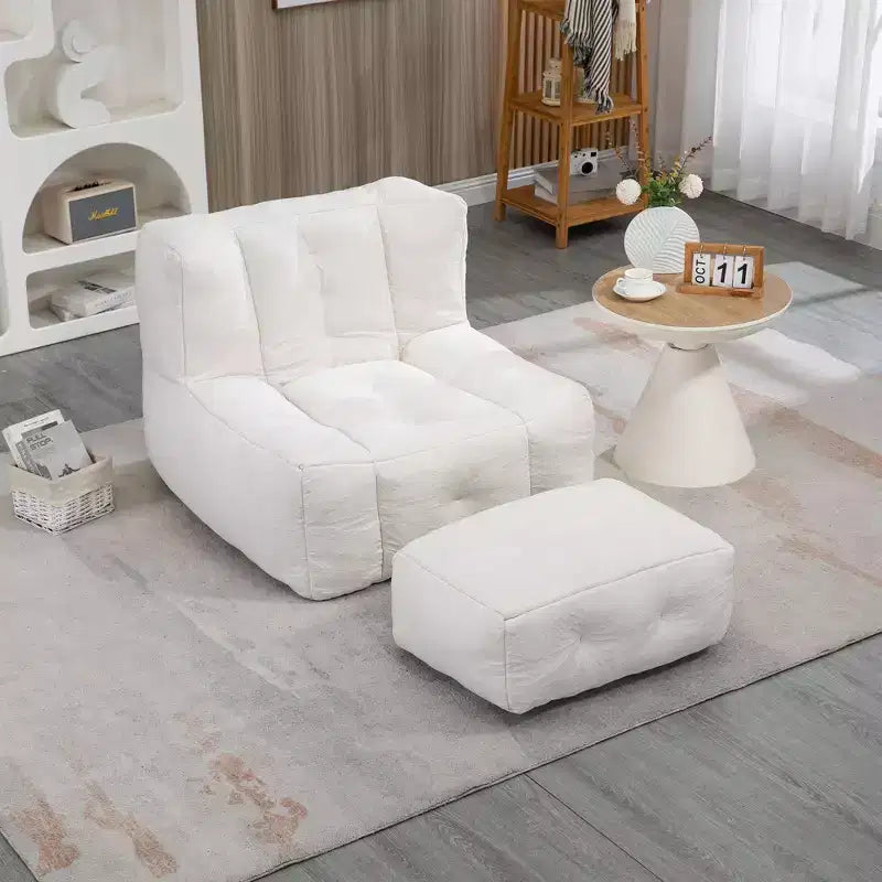 Ensemble fauteuil poire et ottoman TUYOHW, fauteuil de sol en mousse à mémoire de forme pour un confort optimal, fauteuil de salon paresseux pour salle de lecture, salon