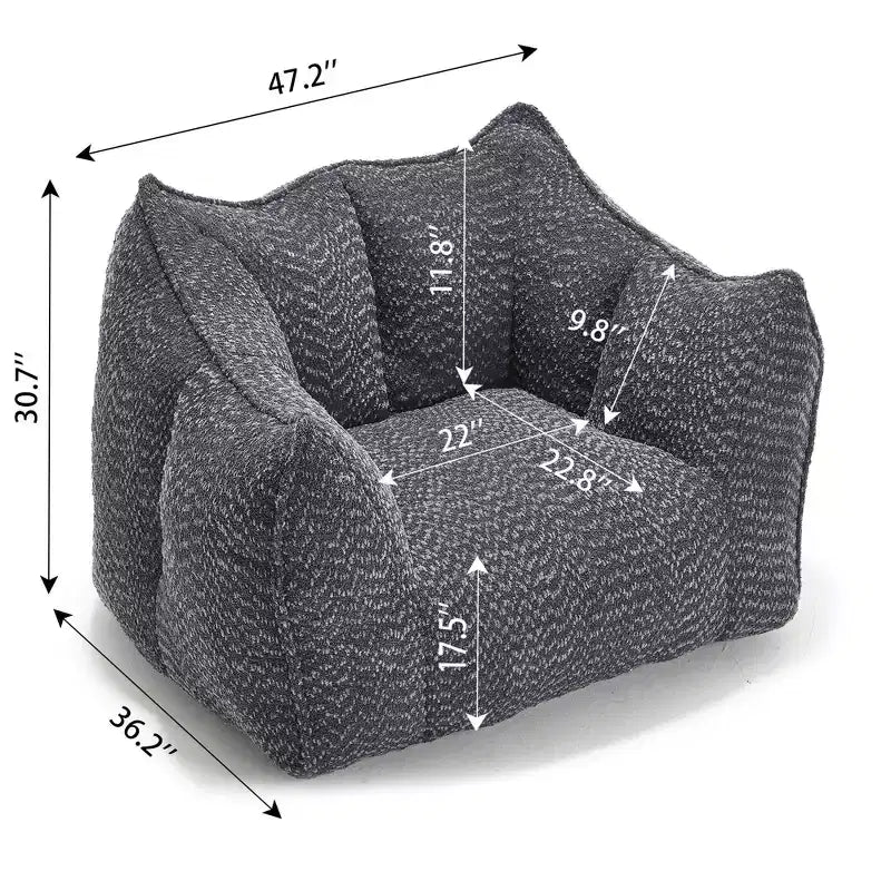 Pouf géant TUYOHW, fauteuil de sol moelleux en mousse haute résilience pour un confort durable, chaise longue paresseuse pour le salon et la chambre à coucher