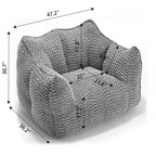 Pouf géant TUYOHW, fauteuil de sol moelleux en mousse haute résilience pour un confort durable, chaise longue paresseuse pour le salon et la chambre à coucher