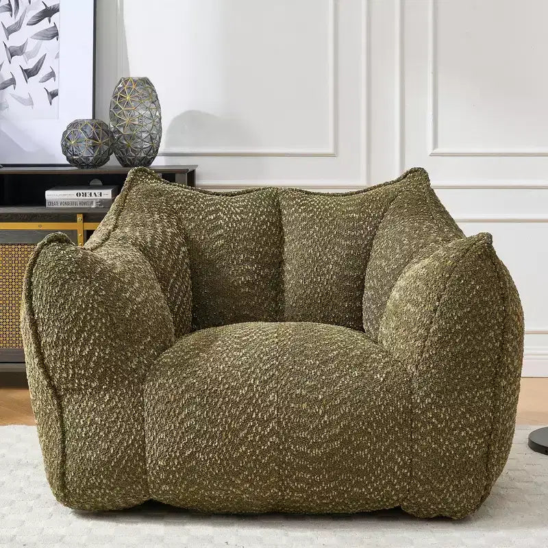Pouf géant TUYOHW, fauteuil de sol moelleux en mousse haute résilience pour un confort durable, chaise longue paresseuse pour le salon et la chambre à coucher