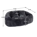 Fauteuil poire dossier haut TUYOHW, canapé de sol durable pour un soutien complet du corps, fauteuil paresseux confortable pour adultes et enfants dans le salon