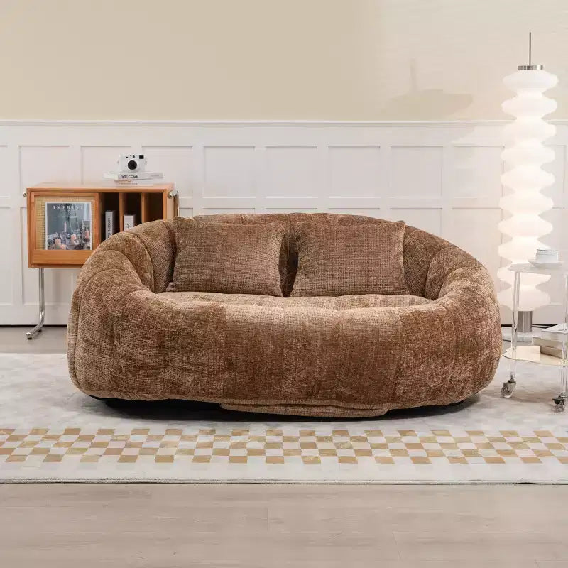 Fauteuil poire dossier haut TUYOHW, canapé de sol durable pour un soutien complet du corps, fauteuil paresseux confortable pour adultes et enfants dans le salon