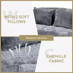 Fauteuil poire dossier haut TUYOHW, canapé de sol durable pour un soutien complet du corps, fauteuil paresseux confortable pour adultes et enfants dans le salon
