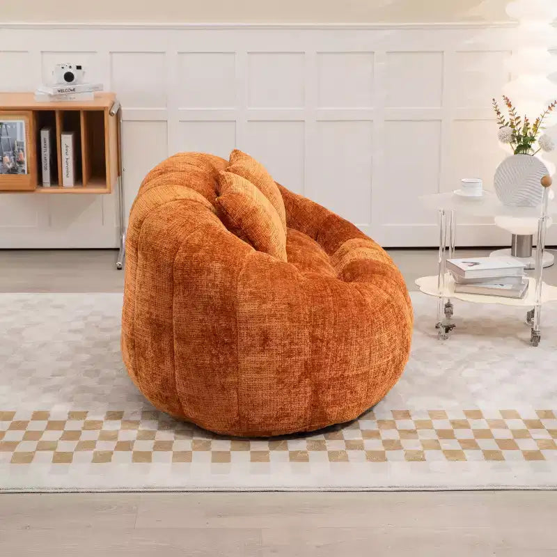 Fauteuil poire dossier haut TUYOHW, canapé de sol durable pour un soutien complet du corps, fauteuil paresseux confortable pour adultes et enfants dans le salon