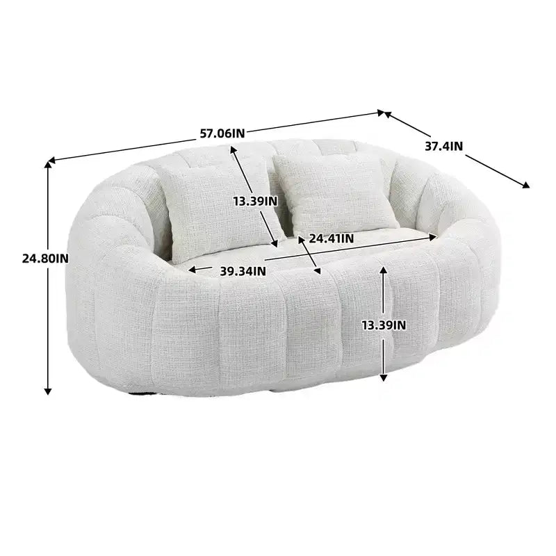 Fauteuil poire dossier haut TUYOHW, canapé de sol durable pour un soutien complet du corps, fauteuil paresseux confortable pour adultes et enfants dans le salon