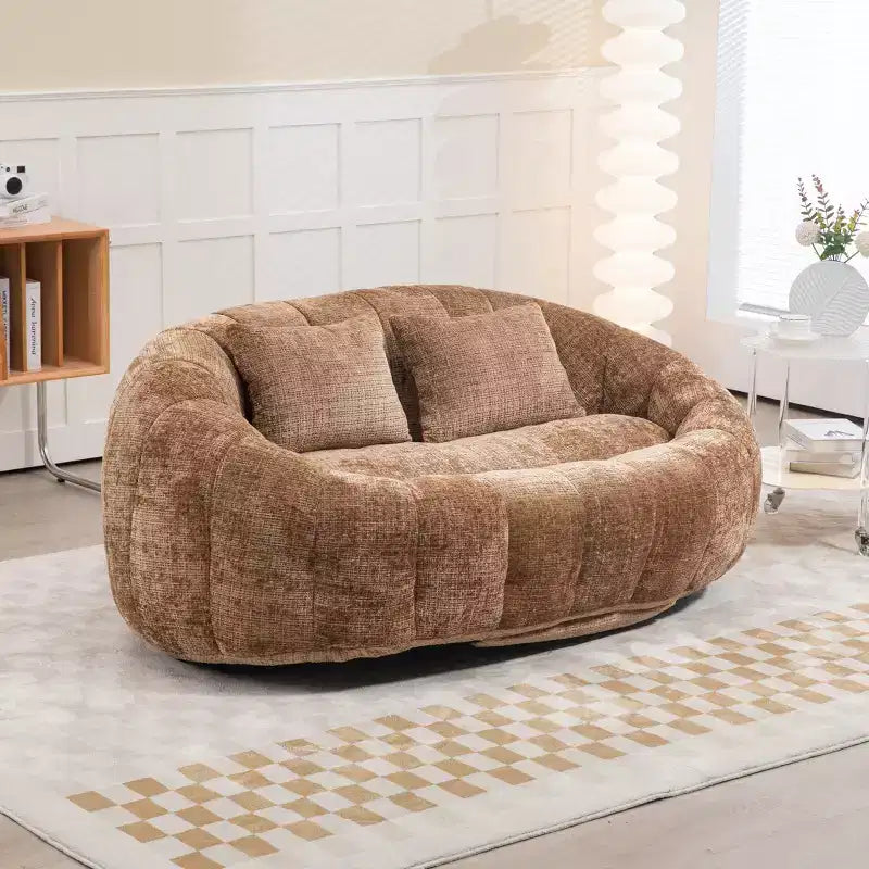 Fauteuil poire dossier haut TUYOHW, canapé de sol durable pour un soutien complet du corps, fauteuil paresseux confortable pour adultes et enfants dans le salon