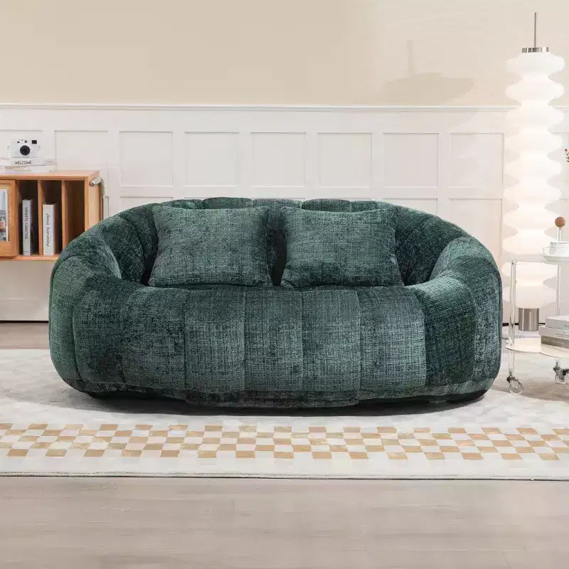 Fauteuil poire dossier haut TUYOHW, canapé de sol durable pour un soutien complet du corps, fauteuil paresseux confortable pour adultes et enfants dans le salon