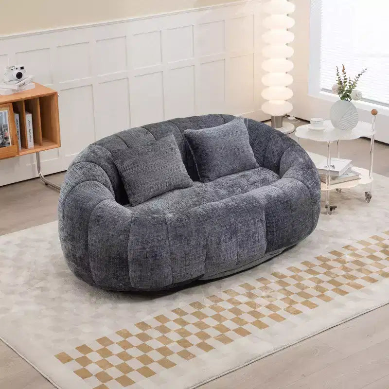 TUYOHW High-Back Bean Bag Chair, Durable Floor Sofa for Full-Body Support, Comfy Lazy Sofa Chair for Adults and Kids in Living Room