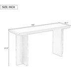 Console étroite en bois, Table d'appoint moderne avec pieds en L, Montage facile, pour Couloir, Derrière le canapé, Salon, Hall d'entrée, Bureau