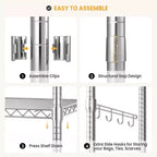 Portant à vêtements roulant à 3 niveaux avec roulettes, portant à vêtements robuste avec étagères réglables et doubles tringles de suspension