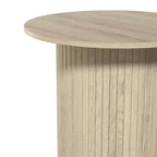Galano Lot de 2 tables d'appoint rondes à piédestal cannelé 55,1 cm L x 55,1 cm P x 55,6 cm H