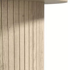 Galano Lot de 2 tables d'appoint rondes à piédestal cannelé 55,1 cm L x 55,1 cm P x 55,6 cm H