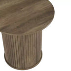 Galano Lot de 2 tables d'appoint rondes à piédestal cannelé 55,1 cm L x 55,1 cm P x 55,6 cm H
