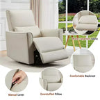 Fauteuil inclinable à bascule pivotant pour chambre de bébé, planeur inclinable, canapé profond avec dossier haut