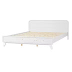 Cadre de lit Queen/King Size, Lit plateforme en bois de pin avec tête de lit, Sommier tapissier non requis - ModernLuxe