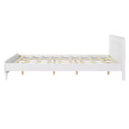 Cadre de lit Queen/King Size, Lit plateforme en bois de pin avec tête de lit, Sommier tapissier non requis - ModernLuxe