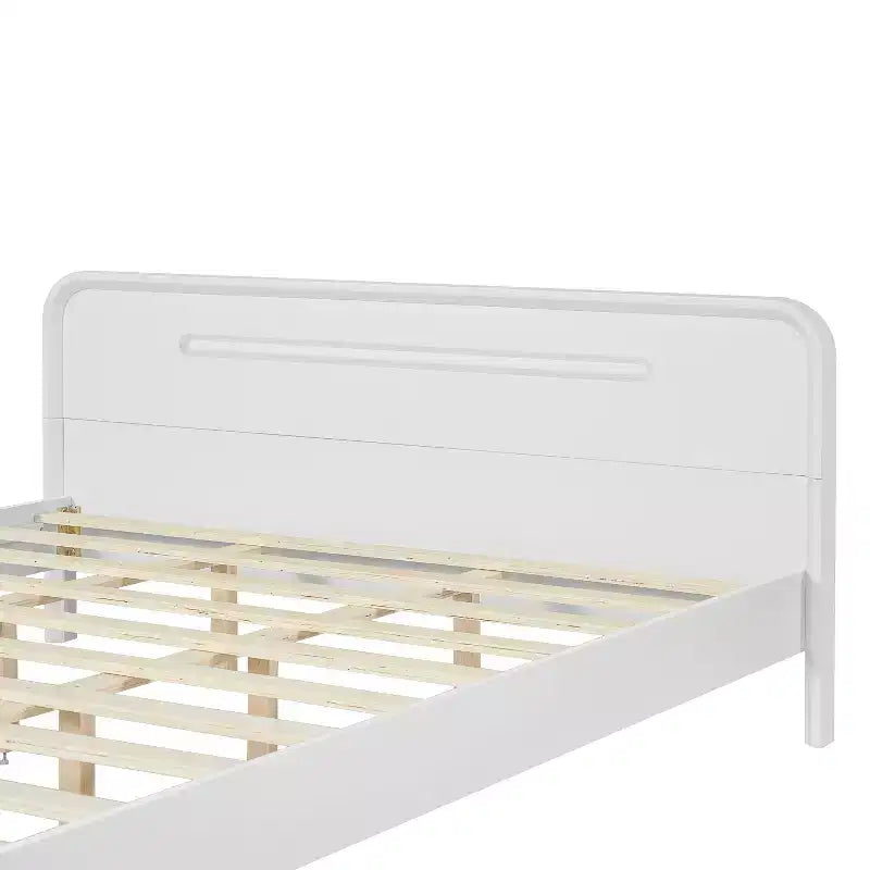 Cadre de lit Queen/King Size, Lit plateforme en bois de pin avec tête de lit, Sommier tapissier non requis - ModernLuxe