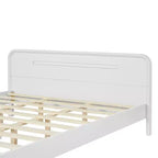 Cadre de lit Queen/King Size, Lit plateforme en bois de pin avec tête de lit, Sommier tapissier non requis - ModernLuxe