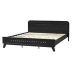 Cadre de lit Queen/King Size, Lit plateforme en bois de pin avec tête de lit, Sommier tapissier non requis - ModernLuxe