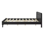 Cadre de lit Queen/King Size, Lit plateforme en bois de pin avec tête de lit, Sommier tapissier non requis - ModernLuxe