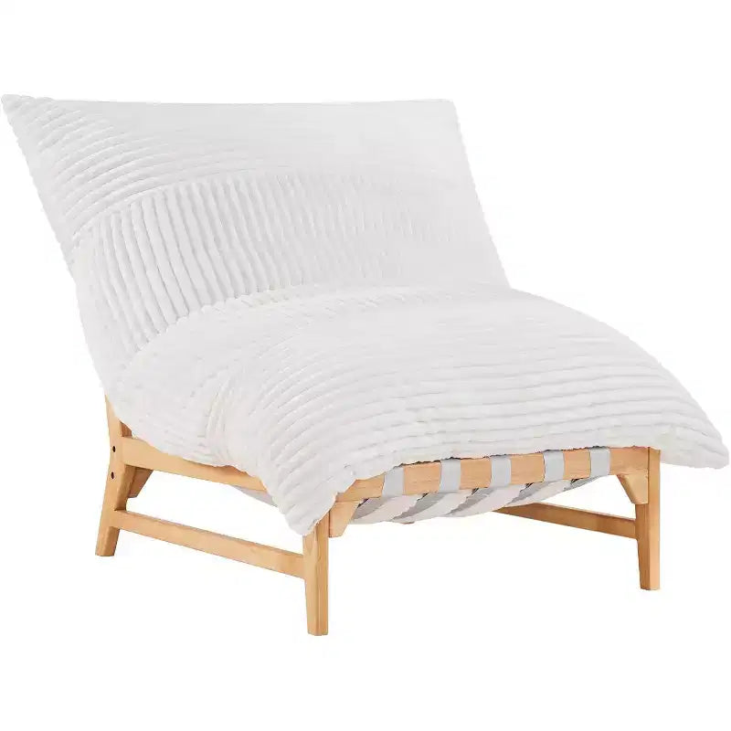 AMERLIFE Fauteuil spacieux, 46 pouces, fauteuil d'appoint moderne avec coussin moelleux, pouf style canapé paresseux pour salon