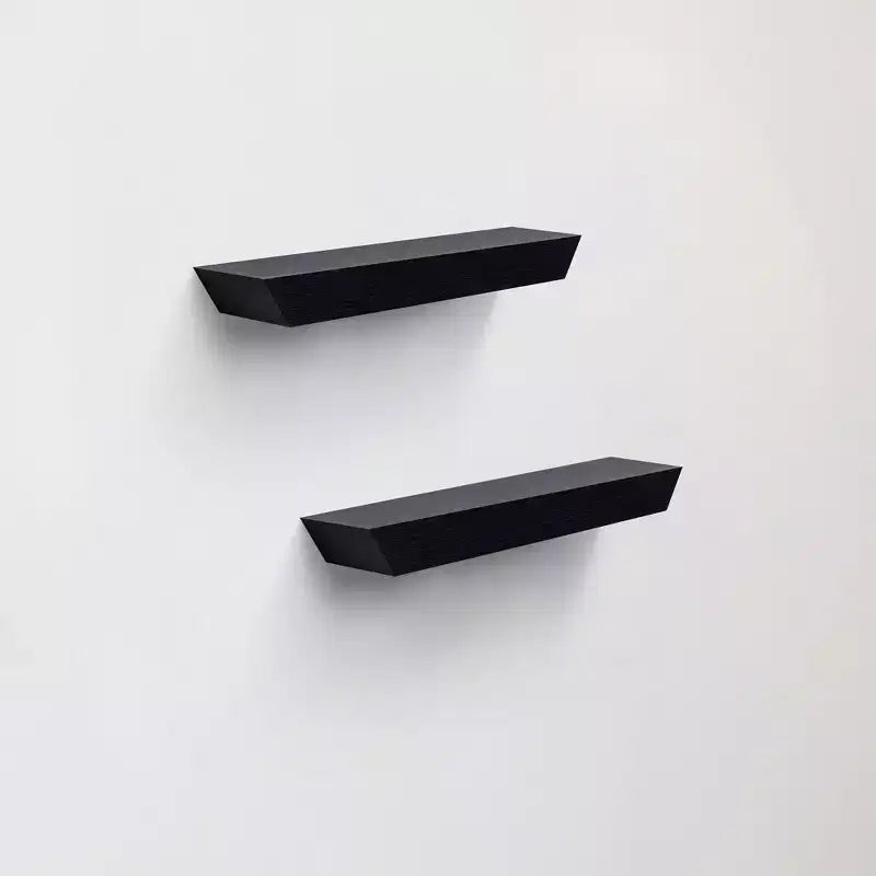 Étagère flottante noire 18.11 C avec support invisible pour montage mural en bois, parfaite pour la décoration de salle de bain/chambre/cuisine ou pour exposer des livres/plantes, facile à installer.