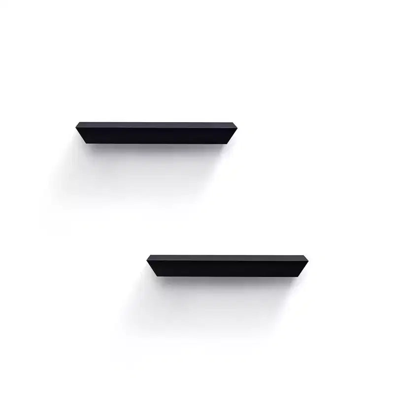 Étagère flottante noire 18.11 C avec support invisible pour montage mural en bois, parfaite pour la décoration de salle de bain/chambre/cuisine ou pour exposer des livres/plantes, facile à installer.