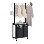 Chariot de lessive roulant avec étagère suspendue et étagère utilitaire | Panier de tri de linge avec roues verrouillables | Organisateur de panier à linge