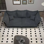 MAYEERTY 90.55 Canapé moderne rembourré confortable Cloud Couch, Canapés à assise profonde avec plusieurs grands coussins de canapé gris