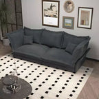 MAYEERTY 90.55 Canapé moderne rembourré confortable Cloud Couch, Canapés à assise profonde avec plusieurs grands coussins de canapé gris