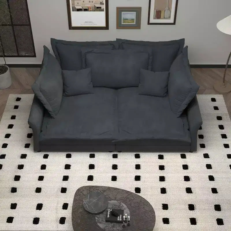 MAYEERTY 90.55 Canapé moderne rembourré confortable Cloud Couch, Canapés à assise profonde avec plusieurs grands coussins de canapé gris
