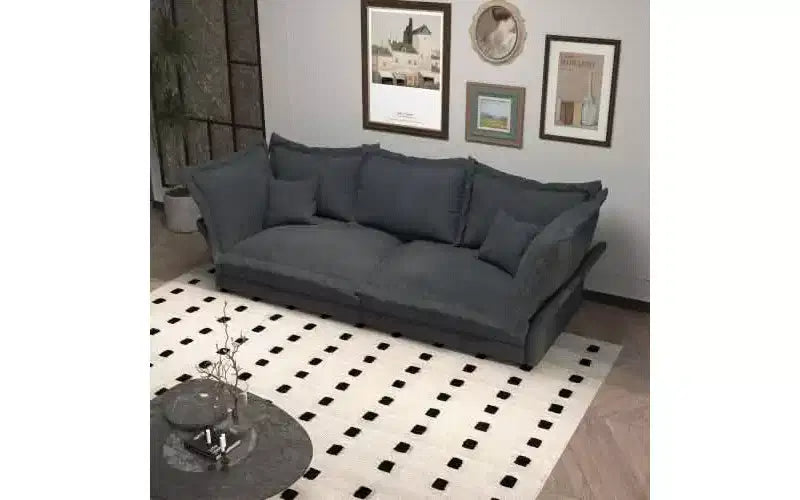 MAYEERTY 90.55 Canapé moderne rembourré confortable Cloud Couch, Canapés à assise profonde avec plusieurs grands coussins de canapé gris