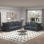 MAYEERTY 90.55 Canapé moderne rembourré confortable Cloud Couch, Canapés à assise profonde avec plusieurs grands coussins de canapé gris