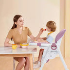Chaise Haute Bébé, Hauteur et Inclinaison Réglables Chaise Haute Pliable avec Plateau Amovible - Siège Bébé Multifonctionnel Facile à Nettoyer