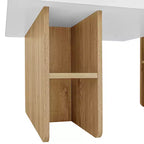 JVNOXK47.20 Lot de 2 tables basses gigognes style Campagne, Table basse rectangulaire pour salon, Ensemble de tables basses finition bois, Petites tables basses
