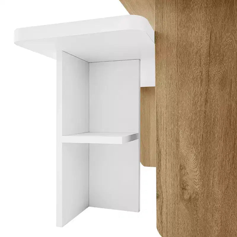 JVNOXK47.20 Lot de 2 tables basses gigognes style Campagne, Table basse rectangulaire pour salon, Ensemble de tables basses finition bois, Petites tables basses