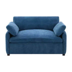 Fauteuil d'appoint moderne surdimensionné GDFStudio Oliver en chenille avec assise profonde extra-large et oreillers