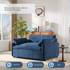 Fauteuil d'appoint moderne surdimensionné GDFStudio Oliver en chenille avec assise profonde extra-large et oreillers