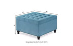 TUYOHW 30 Grand Pouf de Rangement Design capitonné, Repose-Pieds rembourré en Lin Doux pour Salon, Rivets décoratifs, Capacité de 136 kg