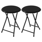 Lot de 2 tabourets de bar pliants Lavish Home, tabourets robustes de 45,7 cm avec capacité de 102 kg et sièges rembourrés pour dortoir, salle de loisirs ou salle de jeux