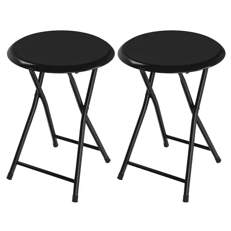 Lot de 2 tabourets de bar pliants Lavish Home, tabourets robustes de 45,7 cm avec capacité de 102 kg et sièges rembourrés pour dortoir, salle de loisirs ou salle de jeux